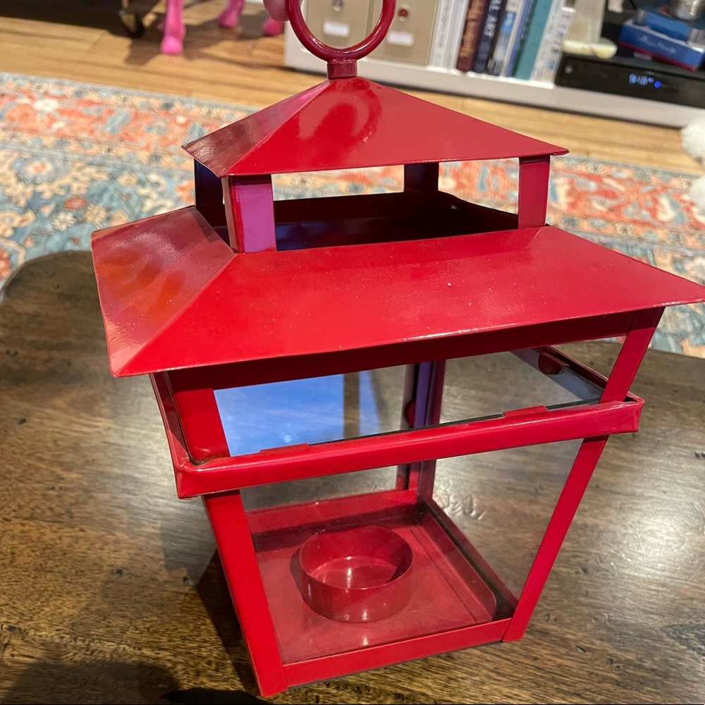 Crate&Barrel Red Lantern